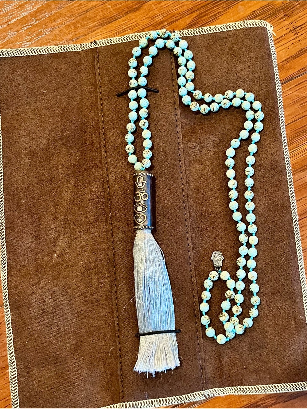 Karma and Luck Groovy Turquoise Mala Beads - Picture 6 of 6